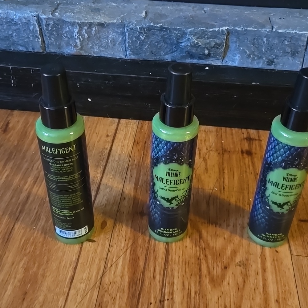 Disney Maleficent Green and Black Body Spray Trio Shimmer Mist - Picture 3 of 3